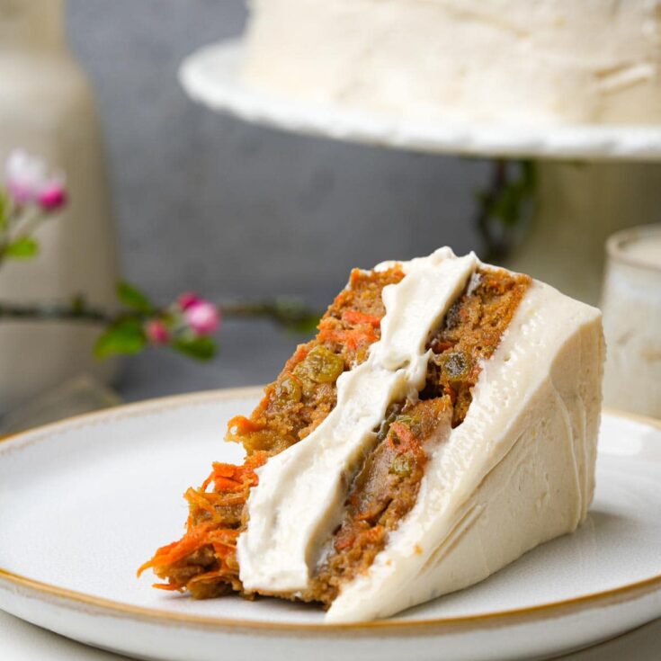 Image for Vegan Carrot Cake Recipe With Cream Cheese Frosting