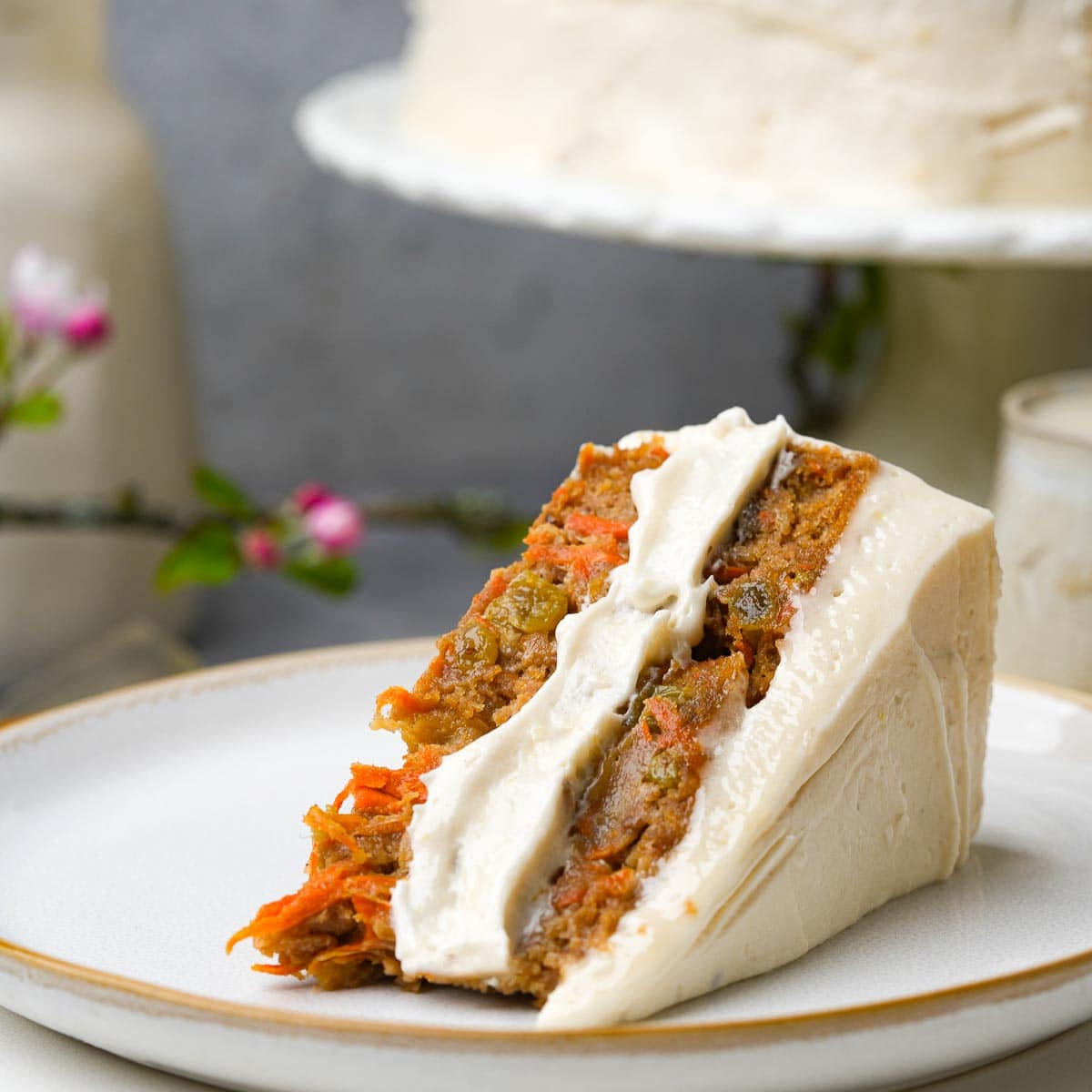 Image for Vegan Carrot Cake Recipe With Cream Cheese Frosting
