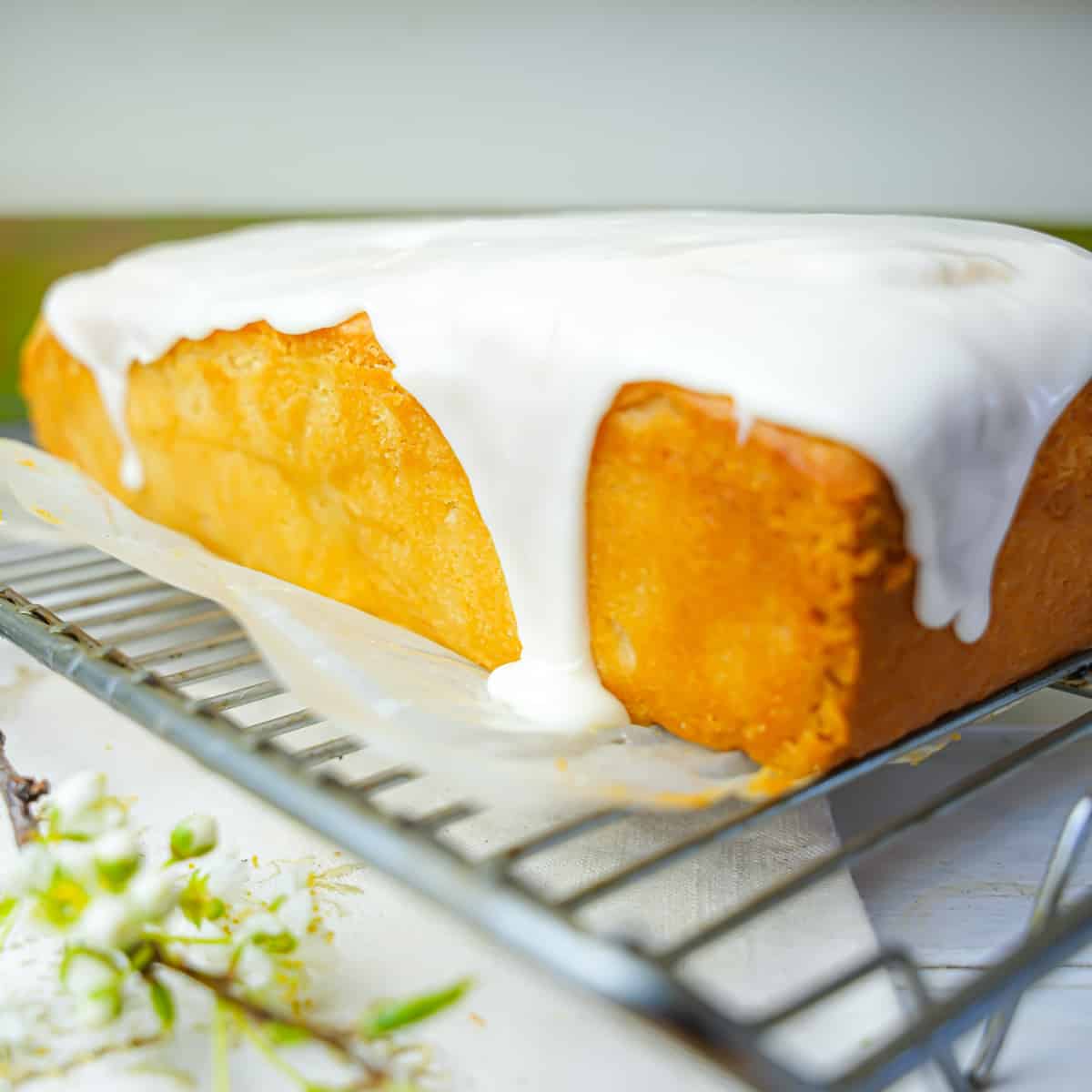 Image for Vegan Poundcake with Lemon and Elderflower Cream Cheese Frosting