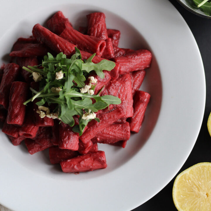 vegan beet pasta