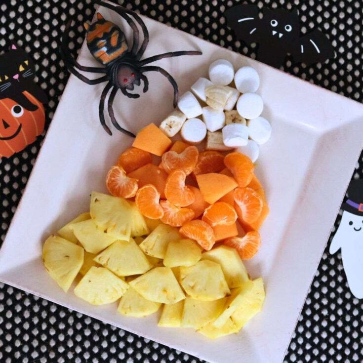 Image for How To Make A Halloween Candy Corn Fruit Platter (Allergy-Friendly)