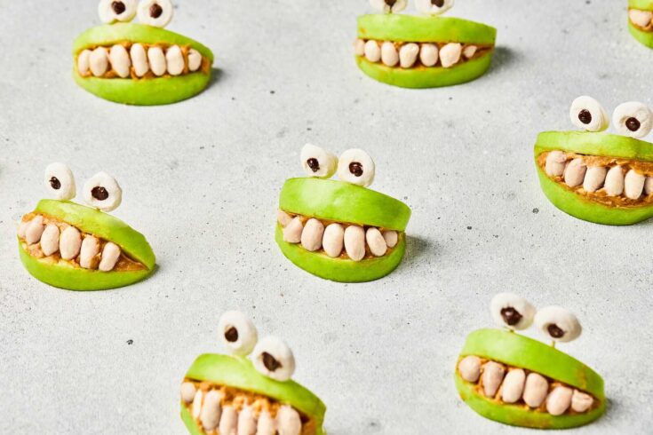 Image for Halloween Monster Mouth Snacks with Apples and Peanuts